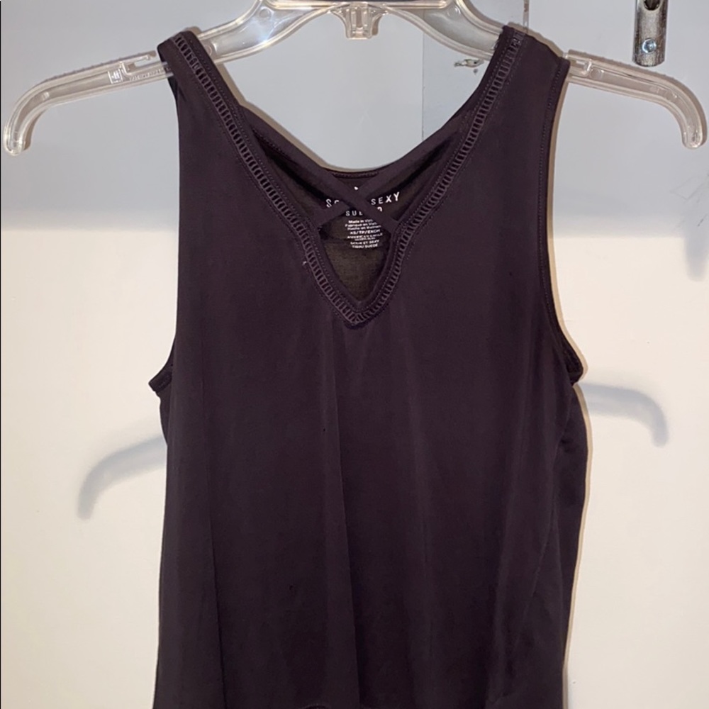 american eagle dark gray/black tank
